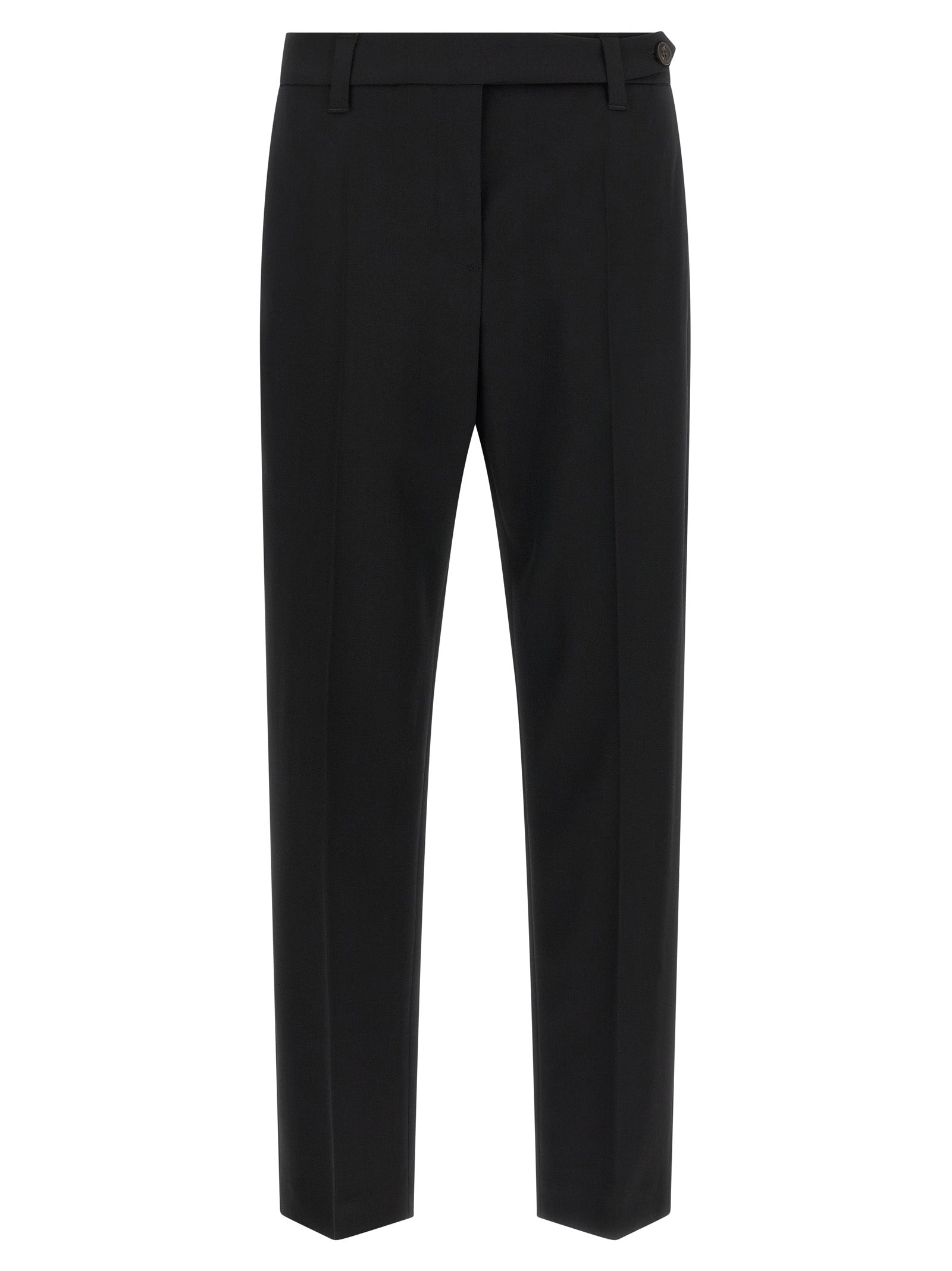 Virgin Wool Trousers — Black