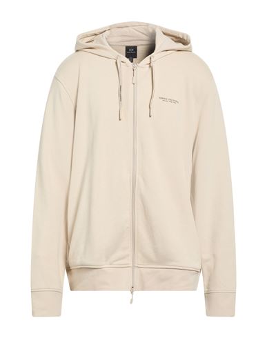 Man Sweatshirt Cream Size XS Cotton, Elastane