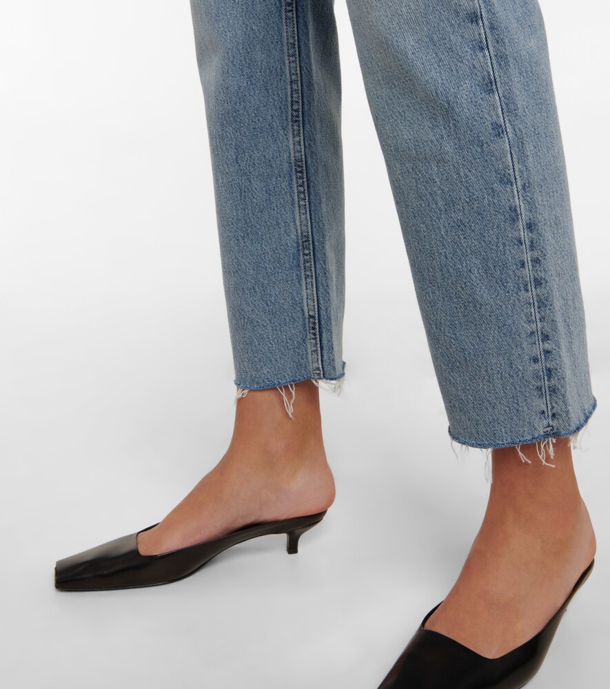 High-rise straight jeans