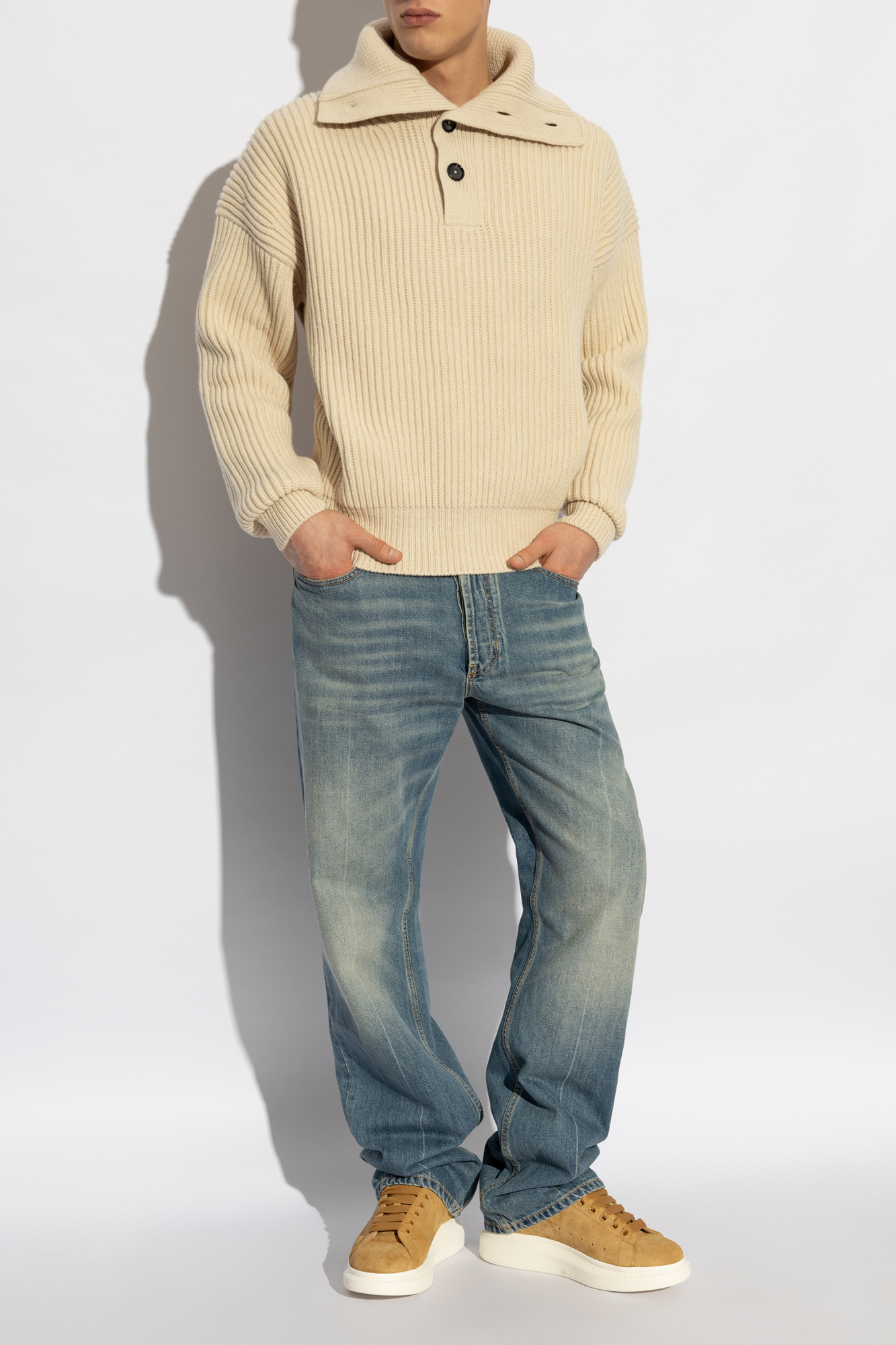Jeans With Logo, Men's, Blue