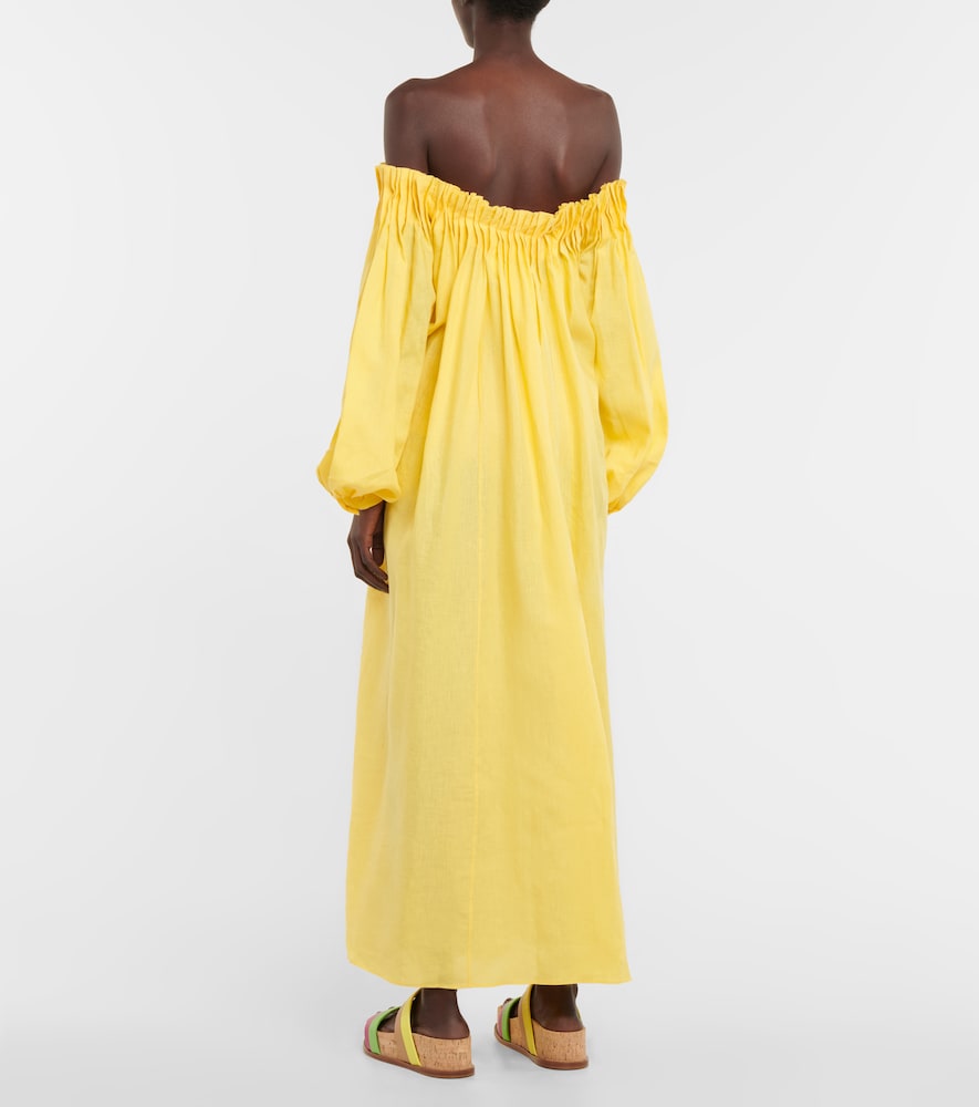 Martha off-shoulder linen maxi dress