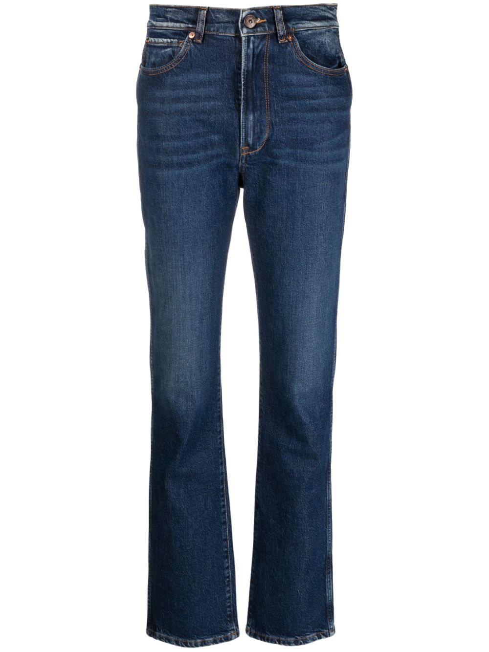 Slim-fit cotton-blend jeans - Blue