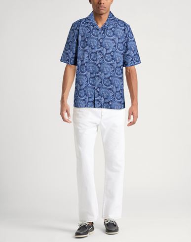 Man Shirt Blue Size L Cotton