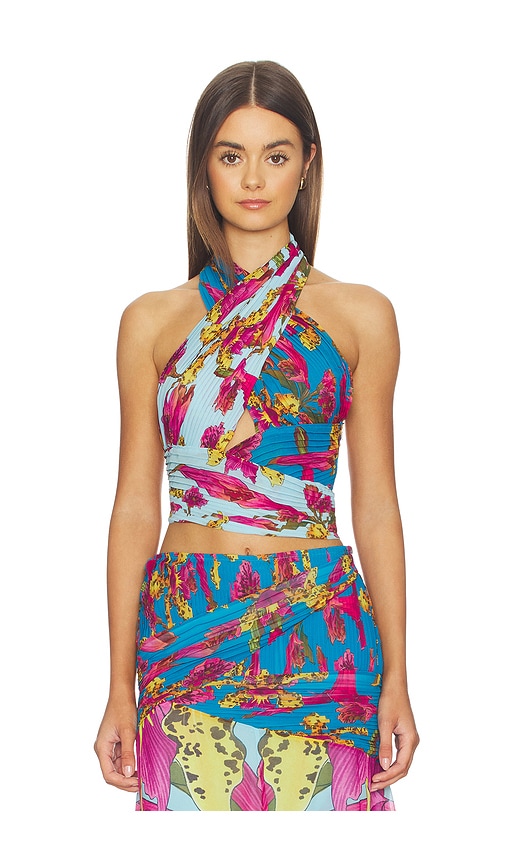 Muma World Amazonian Orchid Andressa Top in Blue. - M also in L
