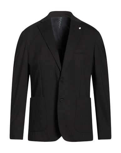 L. b.m. 1911 Man Blazer Black Size 36 Polyamide, Elastane