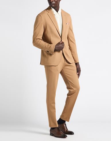 Man Suit Camel Size 42 Viscose, Polyamide, Elastane