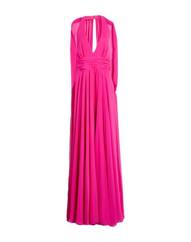 Woman Maxi dress Fuchsia Size 6 Viscose, Polyamide, Polyester
