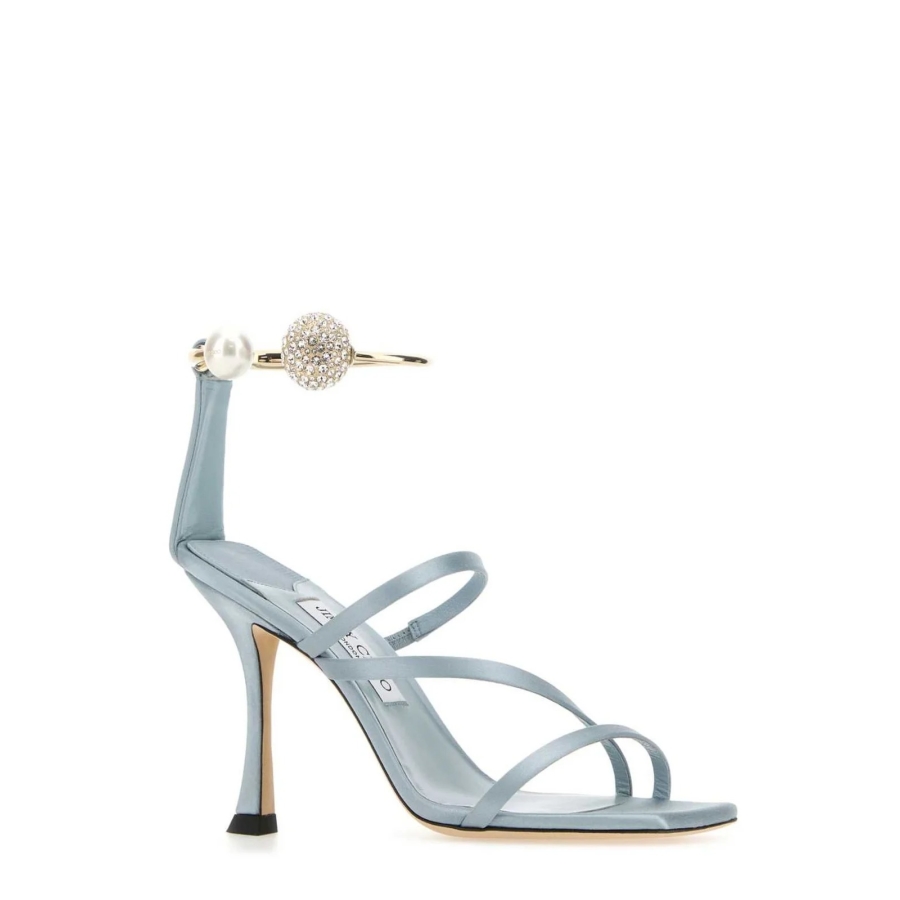 Ottilia 90 Crystal and Pearl Strap Sandals