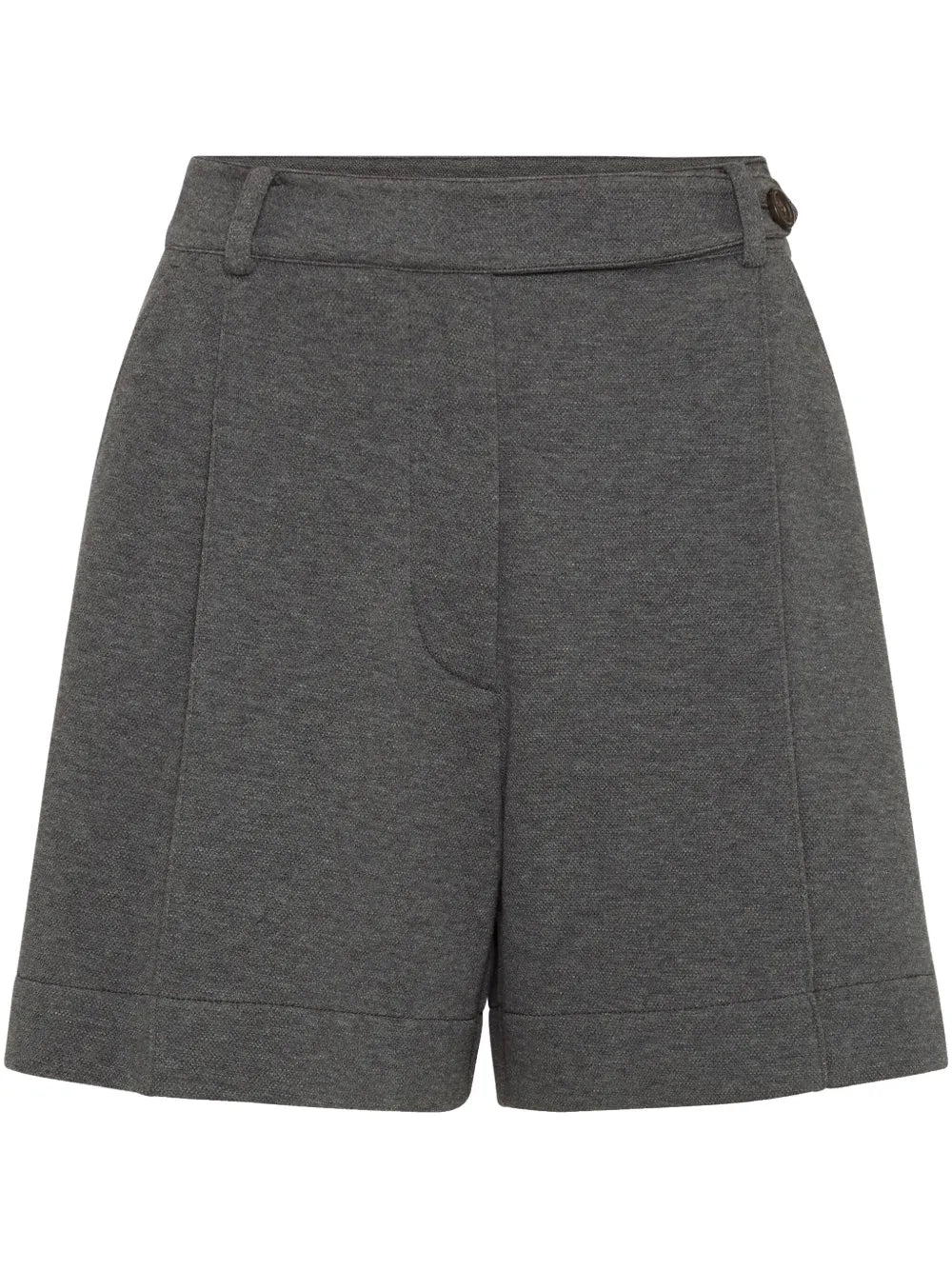 Cotton-Blend Shorts — Charcoal Grey
