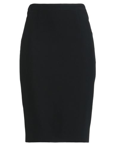 Woman Midi skirt Black Size 14 Viscose, Acetate