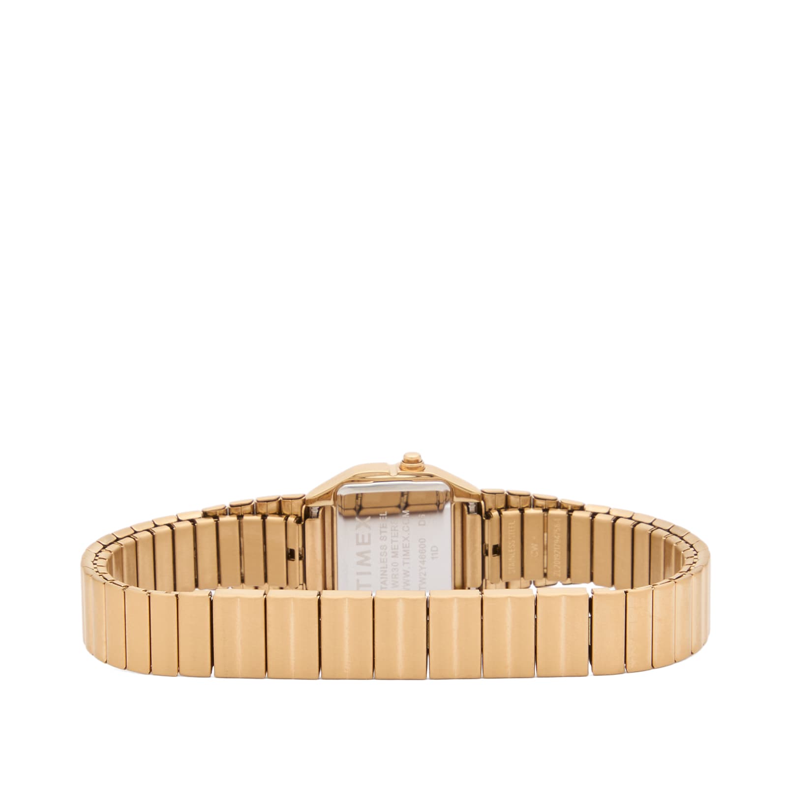 TEENY TINY TIMEX GOLD TONE CASE AND PERFECT FIT EXPANSION BAND