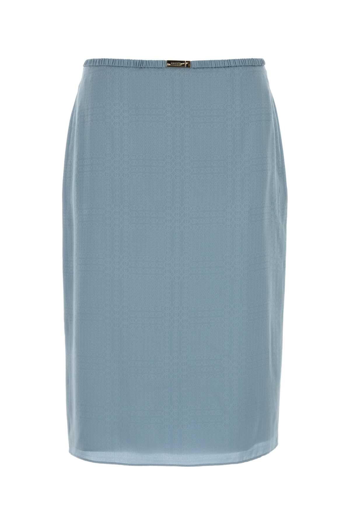 Silk Skirt — Blue
