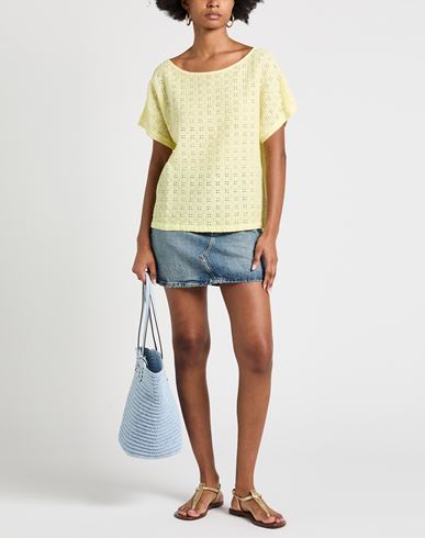 Woman Top Yellow Size M Linen