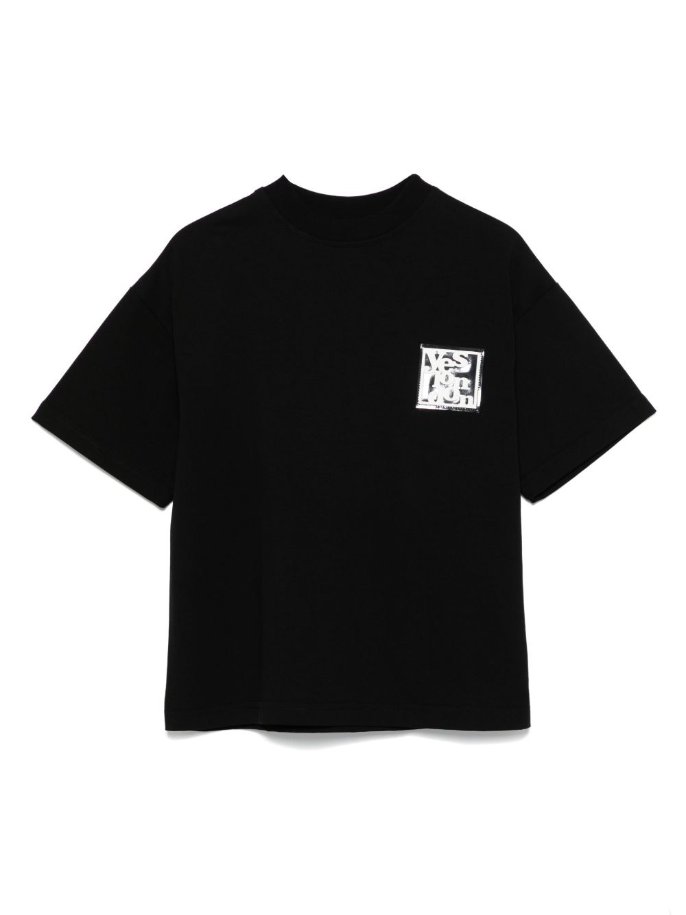 YES LONDON rubberised-logo T-shirt - Black