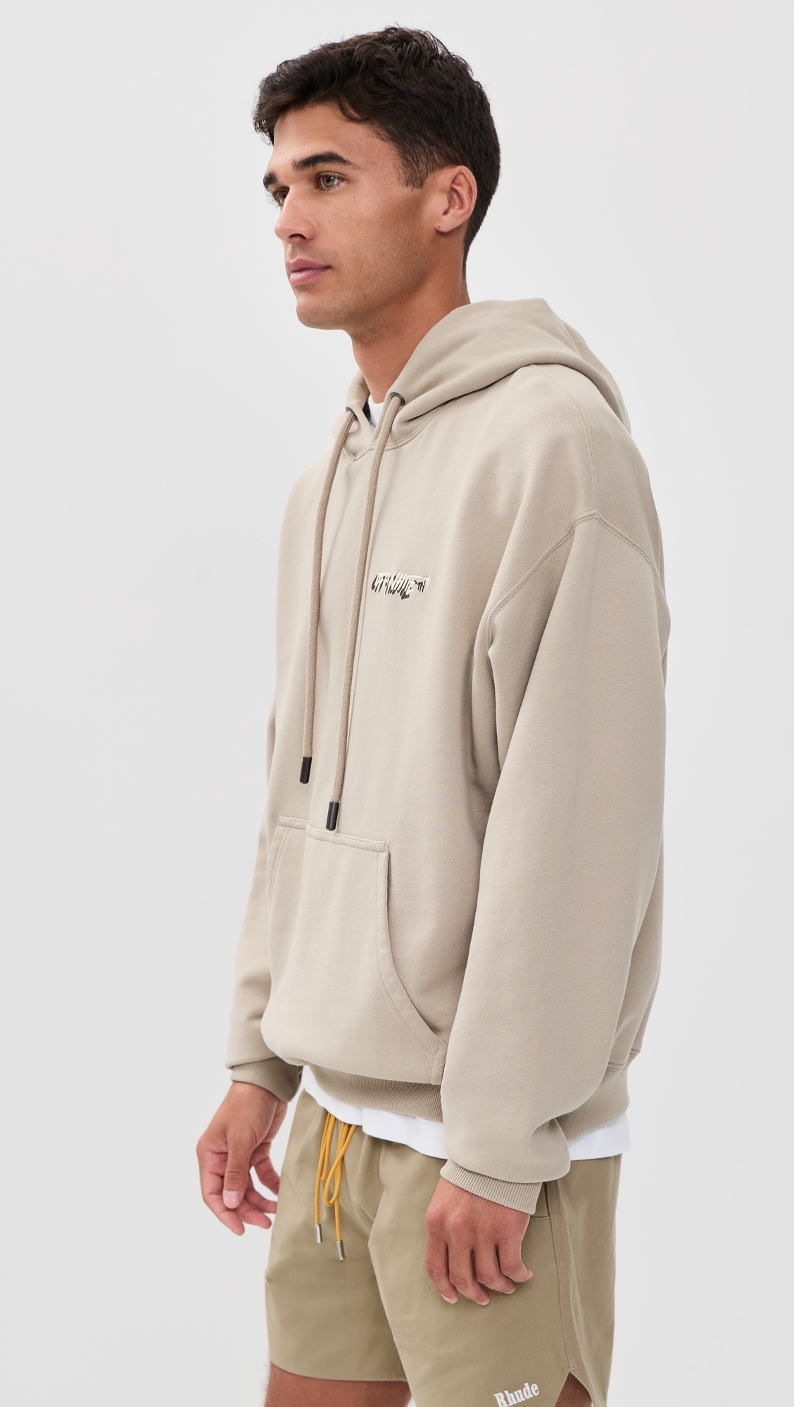 Shadow Logo Skate Hoodie Stone
