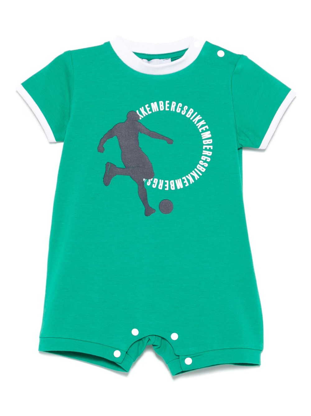 Logo-print shorties - Green