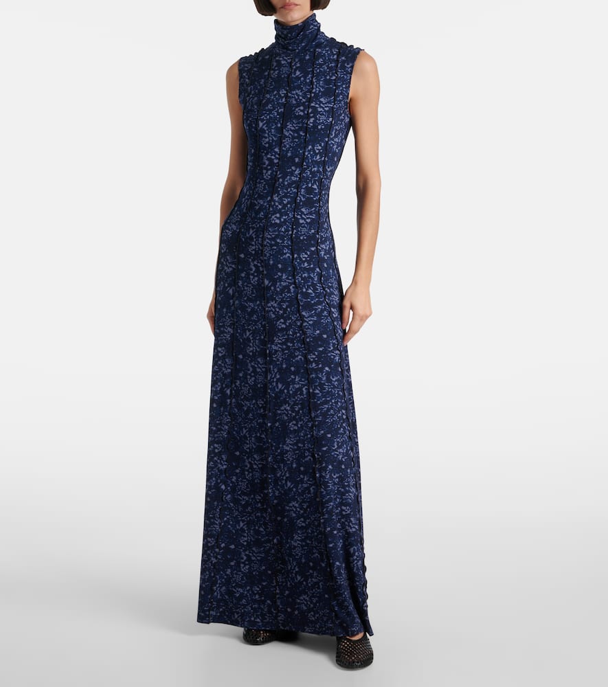 Valentina printed jersey maxi dress