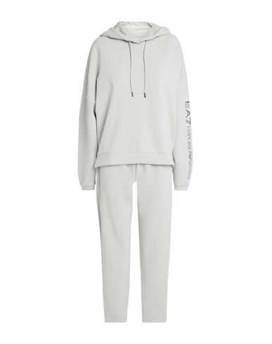 Ea7 Woman Tracksuit Light grey Size L Polyester, Modal, Elastane