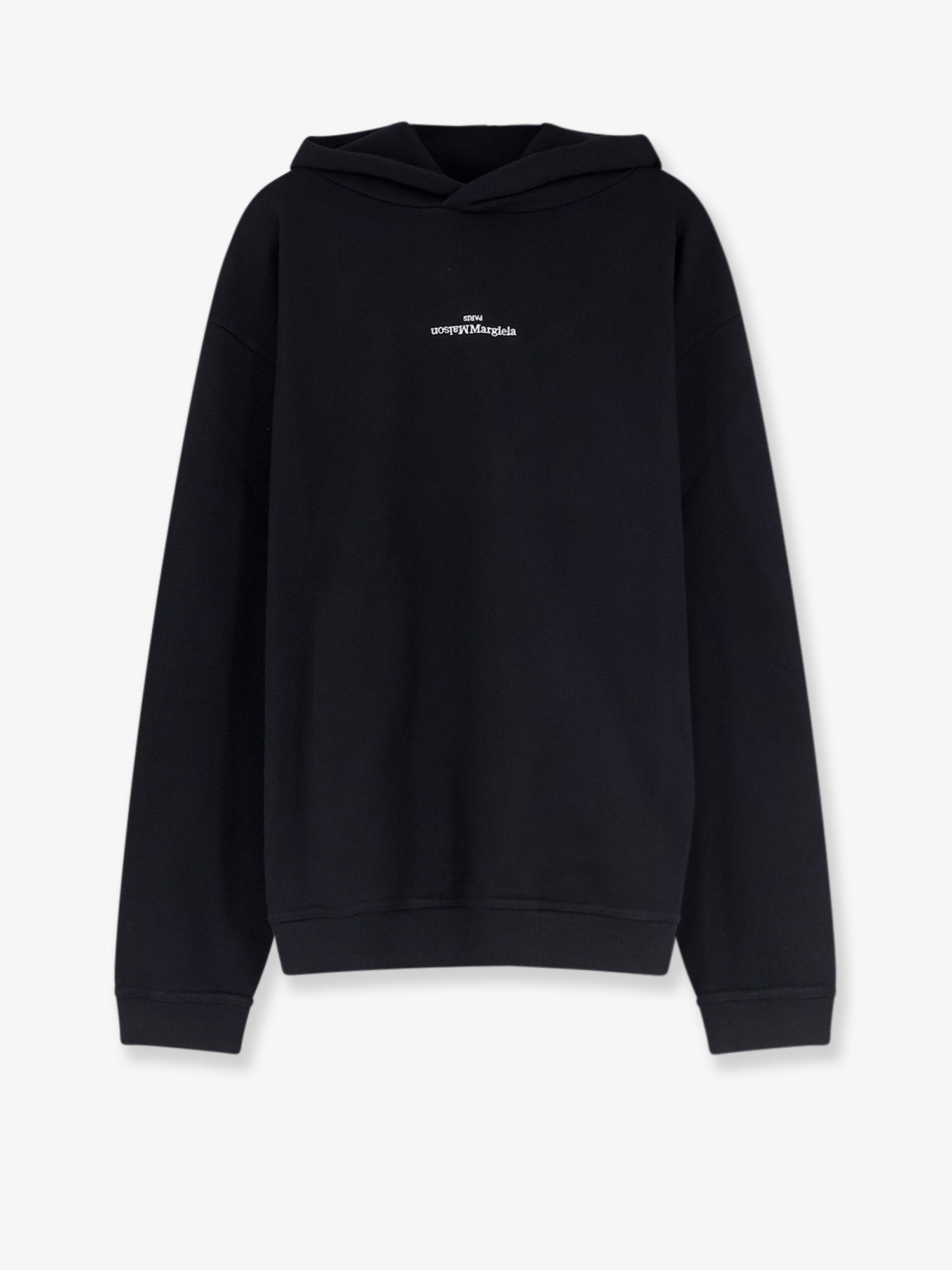 Embroidered Logo Hoodie — Black