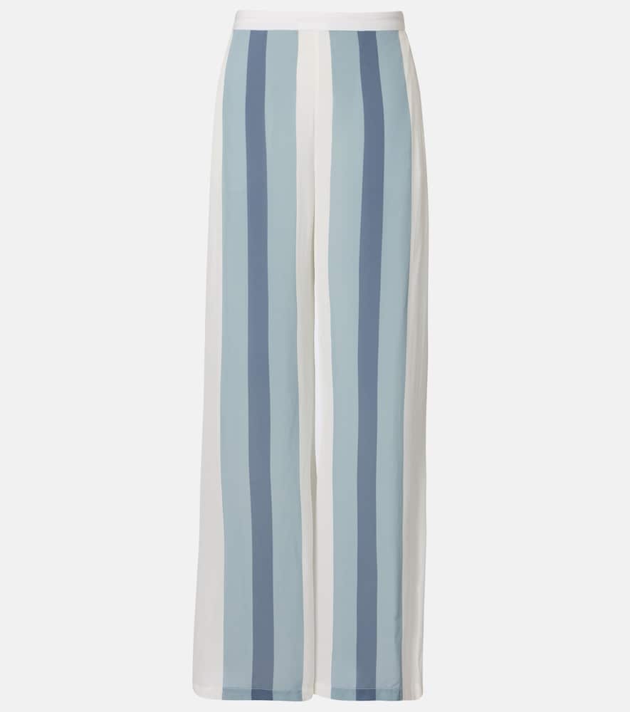 Striped wide-leg pants