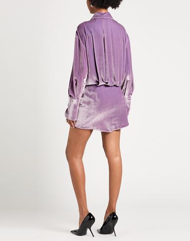 Woman Mini dress Purple Size 6 Viscose, Silk