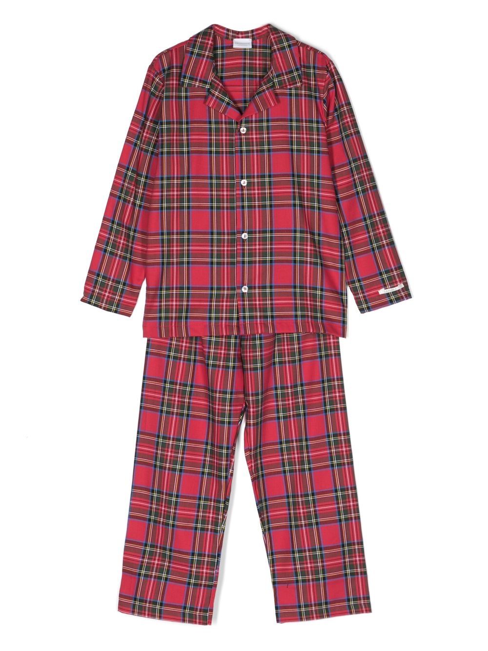 Tartan long-sleeve pyjamas - Red