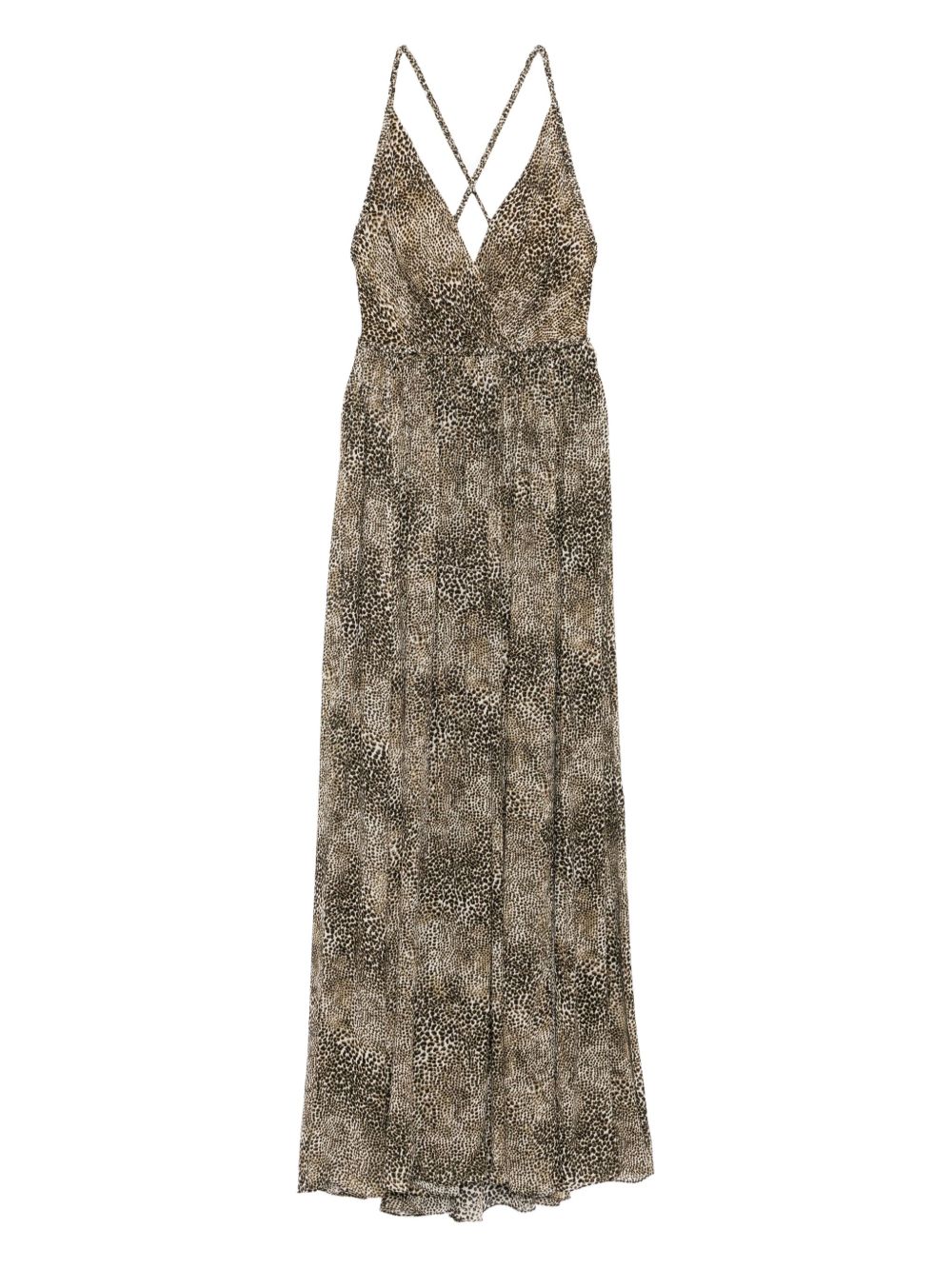 Animalier-print dress - Brown