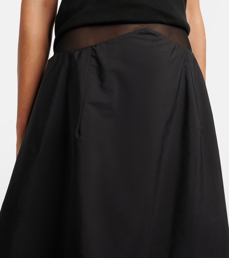 Irella cotton poplin midi skirt