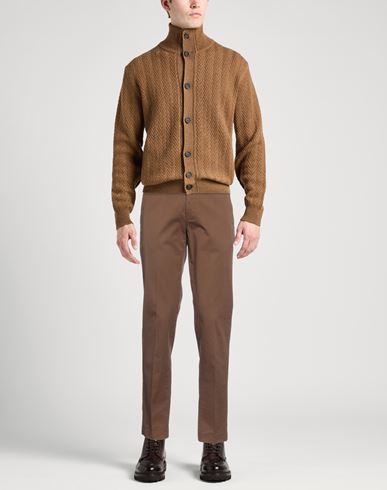 Man Pants Brown Size 40 Cotton, Elastane