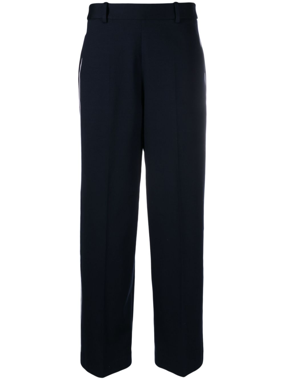 Mid-rise wide-leg trousers - Blue