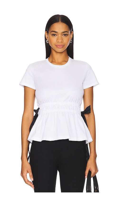 Marques ' Almeida Gathered Cap Sleeve T-shirt in White. -  XS also in