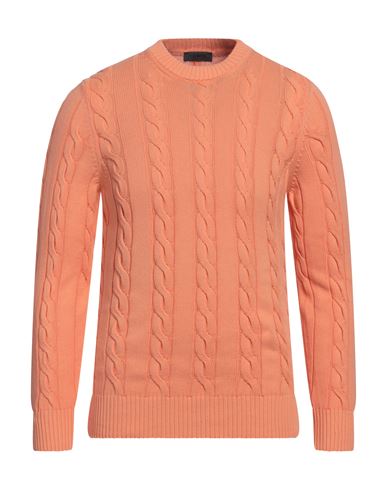 Man Sweater Orange Size 42 Cotton