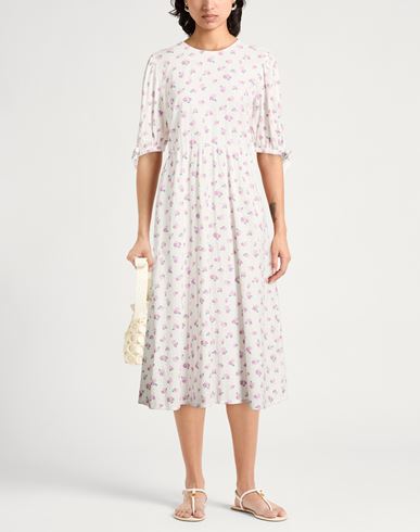 Woman Midi dress Off white Size 6 Cotton