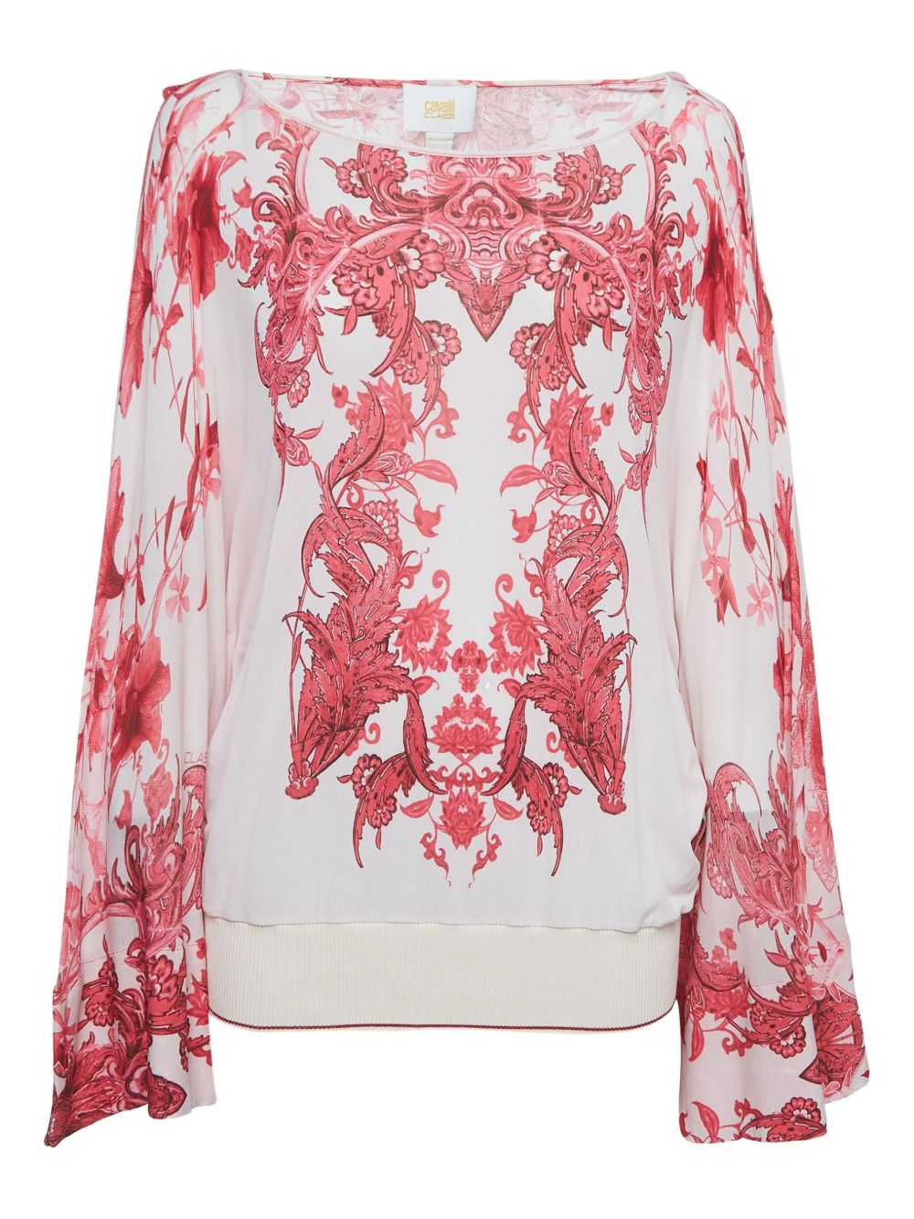 Floral-print bell-sleeves blouse - Pink