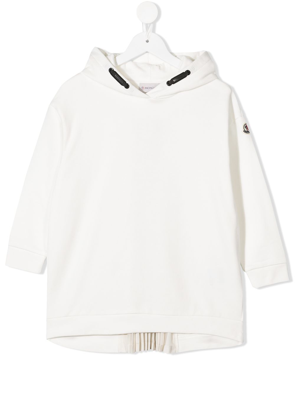 Pleated sweatshirt dress - White