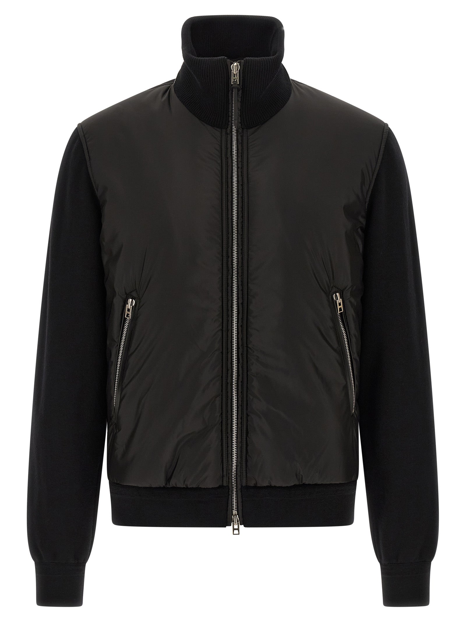 Wool and Nylon Padded Jacket — Black