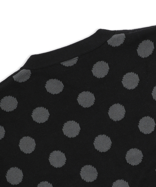 XTK160 Dot V-Neck Knit Cardigan