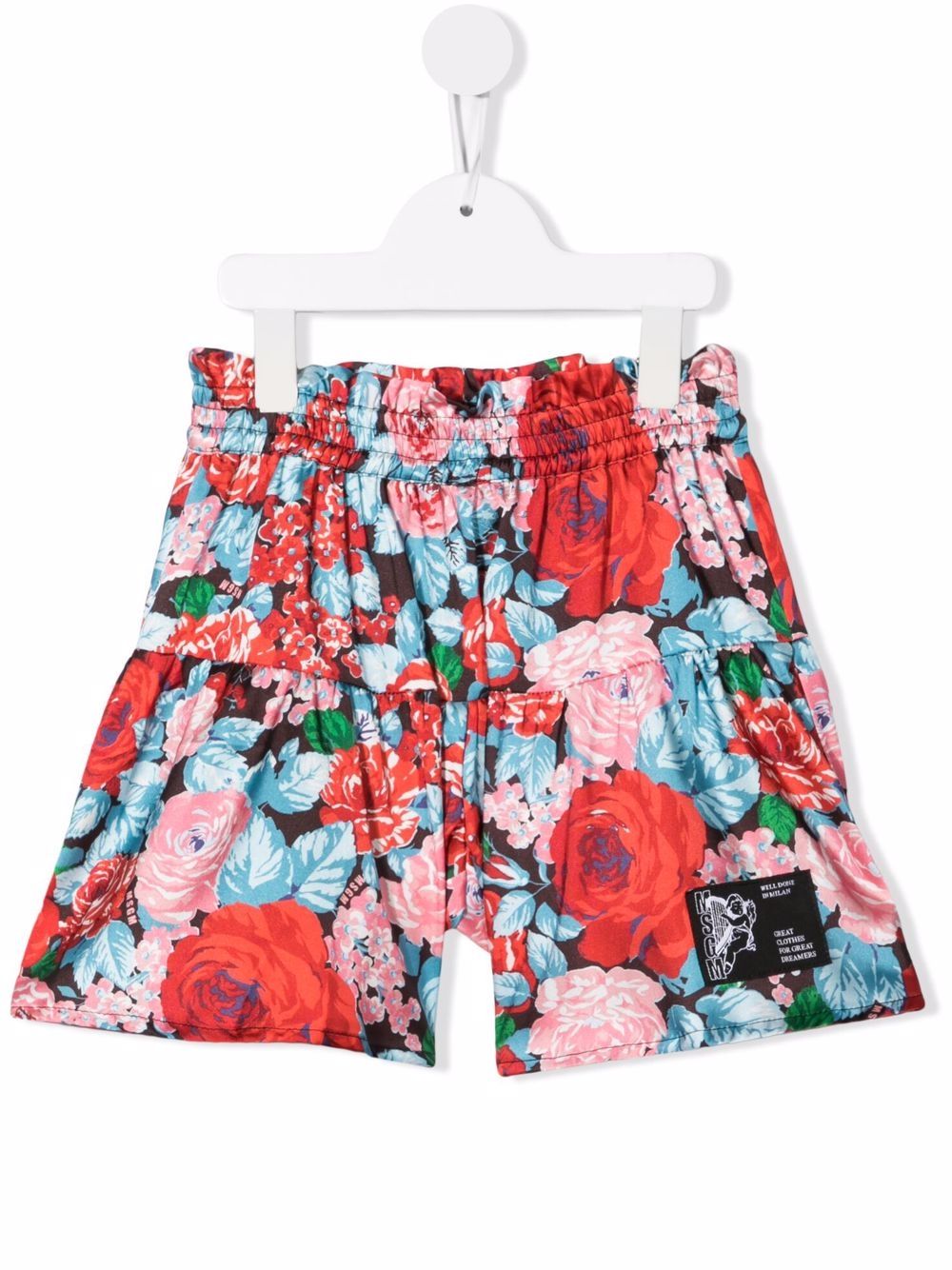 Floral print shorts - Red