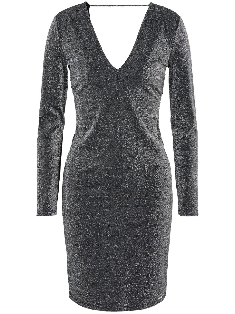 Open-back v-neck dress - Silver