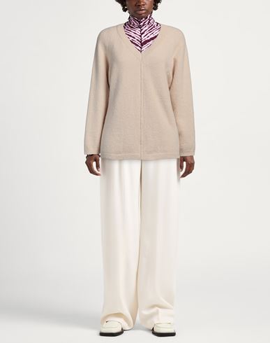 Alpha Studio Woman Sweater Cream Size 12 Alpaca wool, Polyamide, Cotton, Modal, Elastane