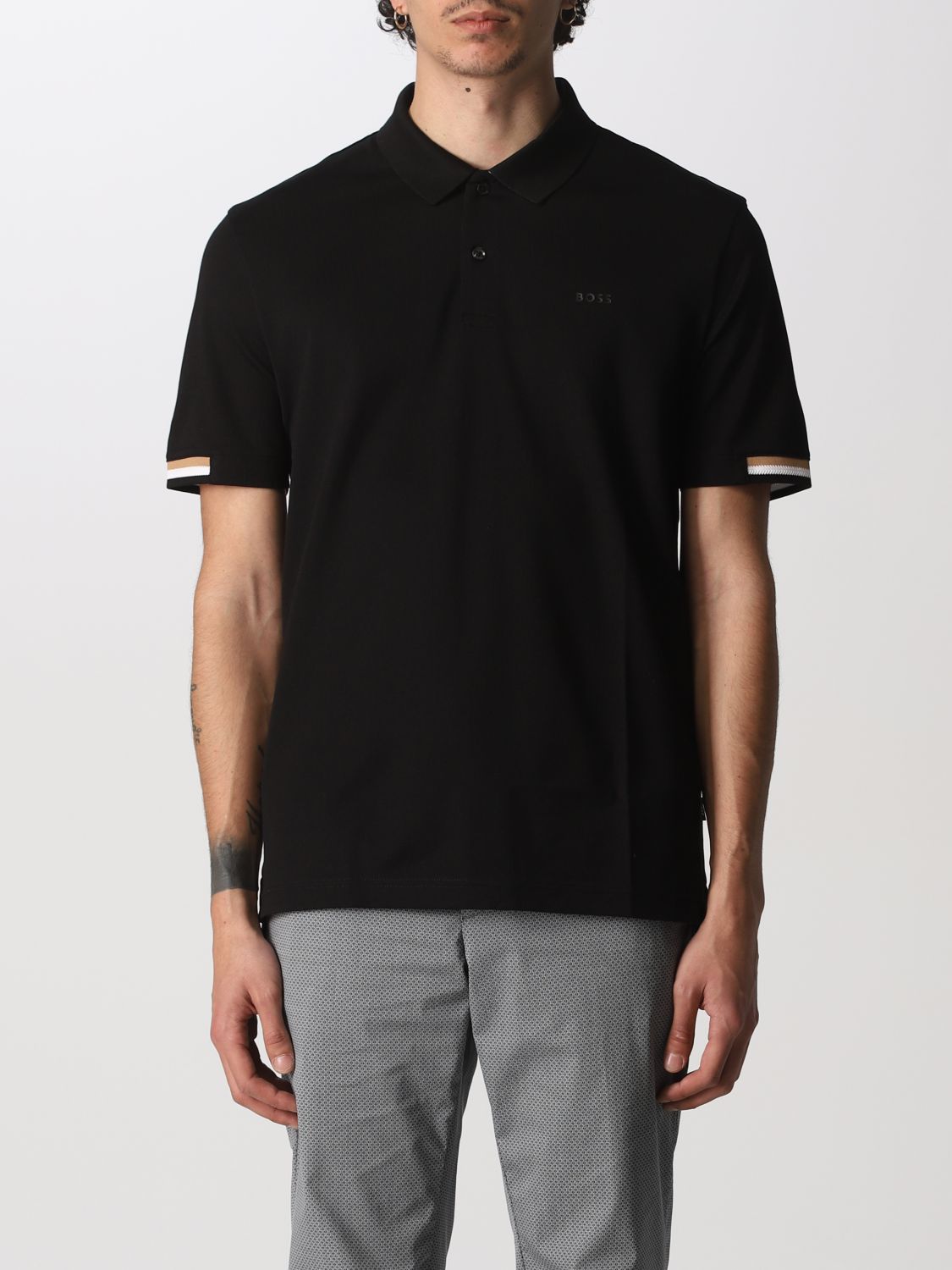 Polo Shirt Men color Black