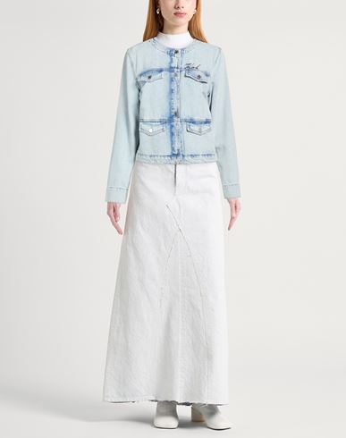 Woman Denim outerwear Blue Size XS Cotton, Lyocell