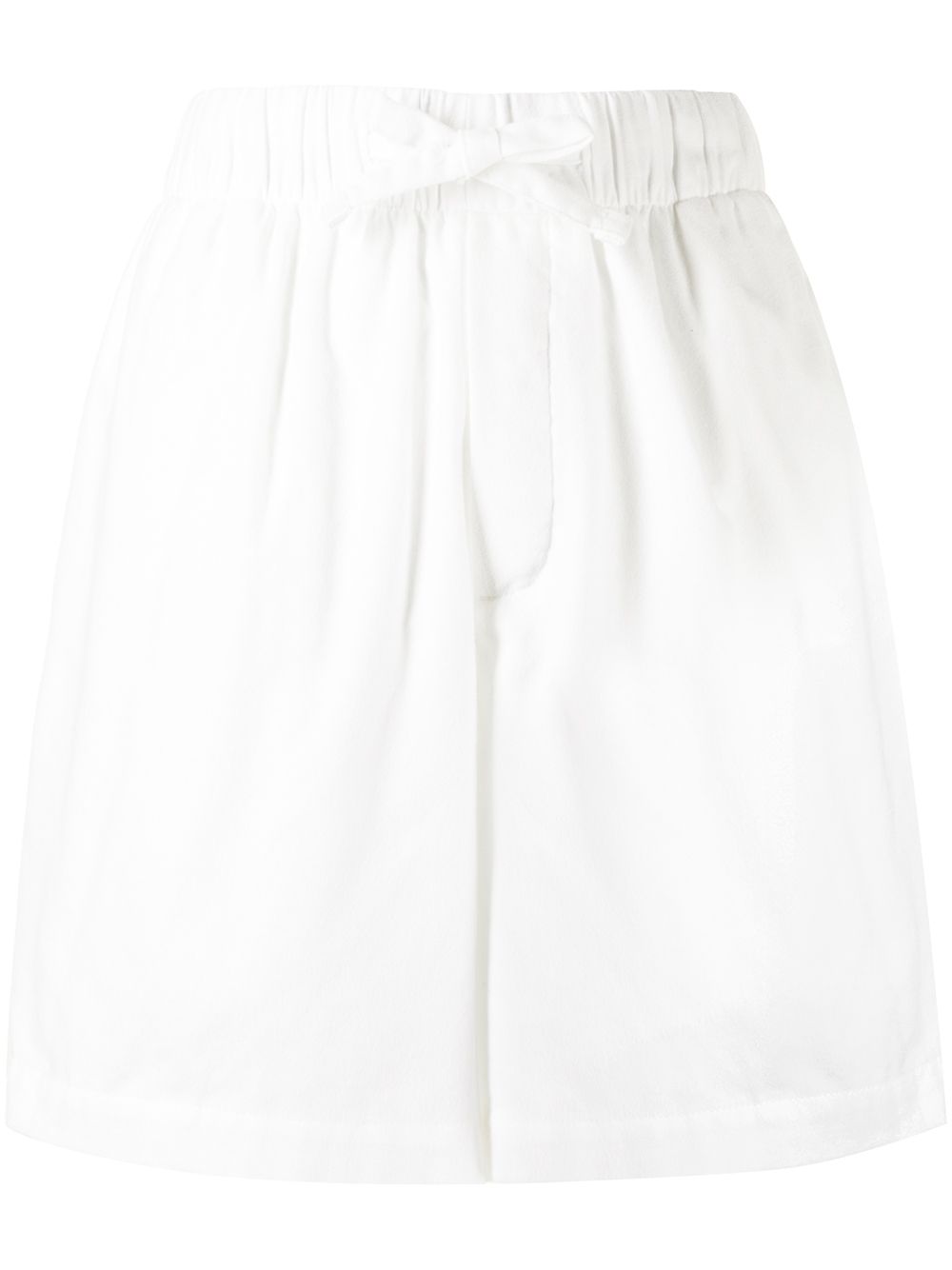 Drawstring-waist pajama shorts - Black