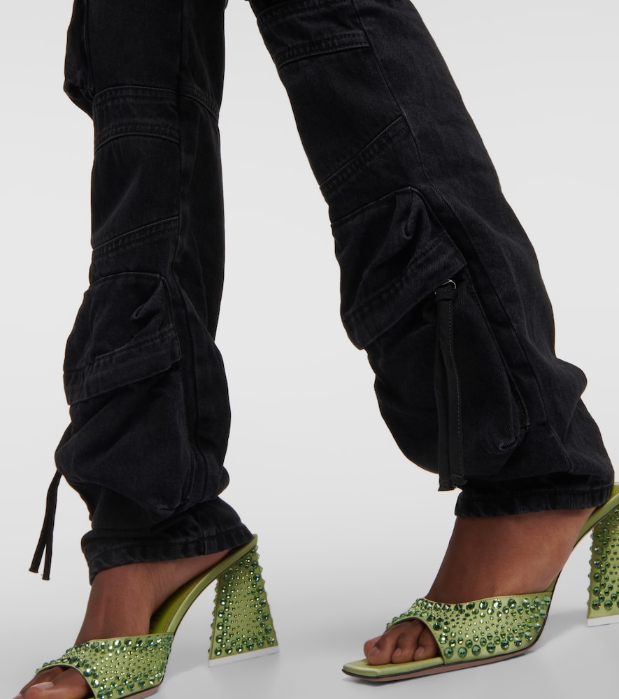 Low-rise straight cargo jeans
