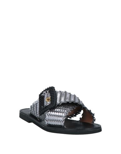 Woman Sandals Silver Size 6 Textile fibers