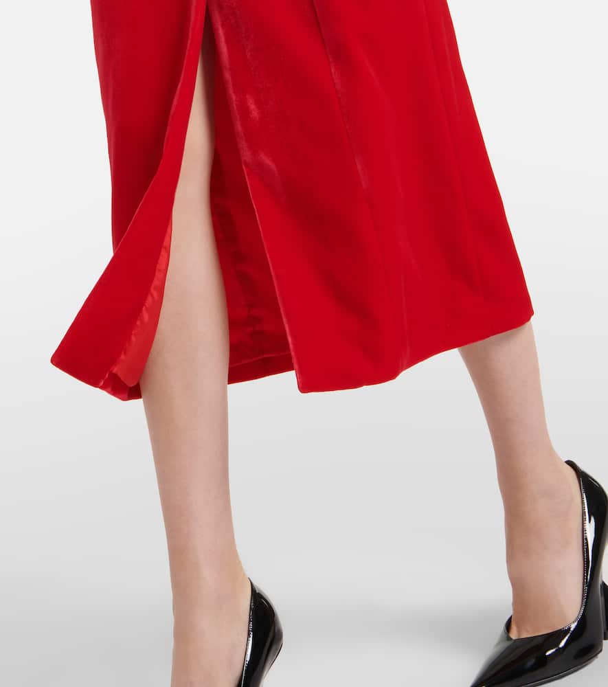 Velvet midi dress