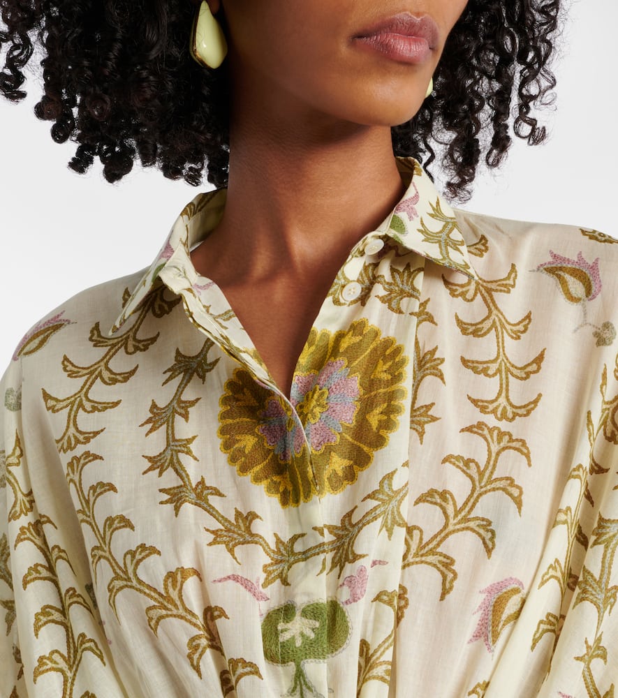 Printed cotton minidress