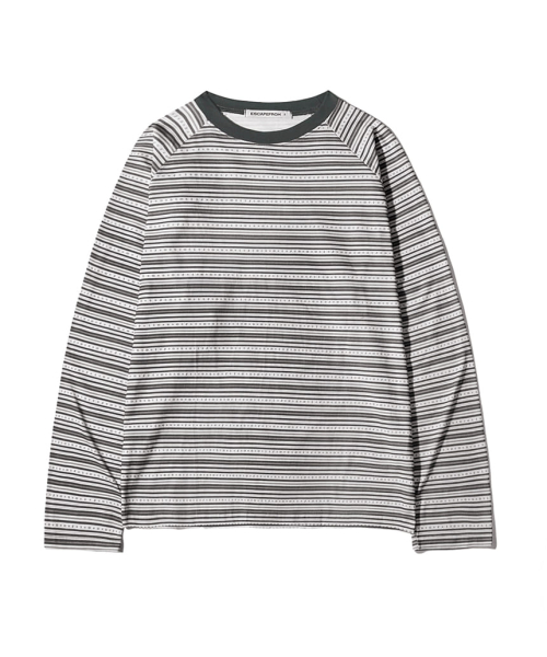 Gray Star Logo Stripe Full Print Long Sleeve