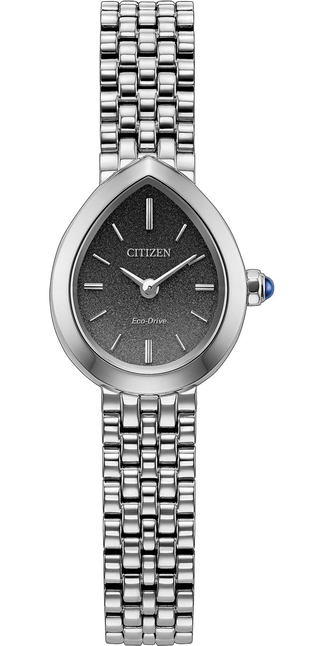 Eco-Drive L Rainell Watch 20mm with Dark Black Dial