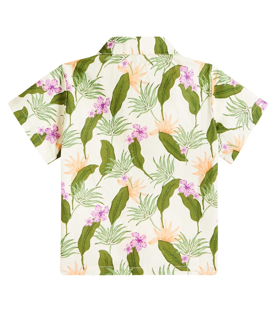 Hills printed linen and cotton shirt